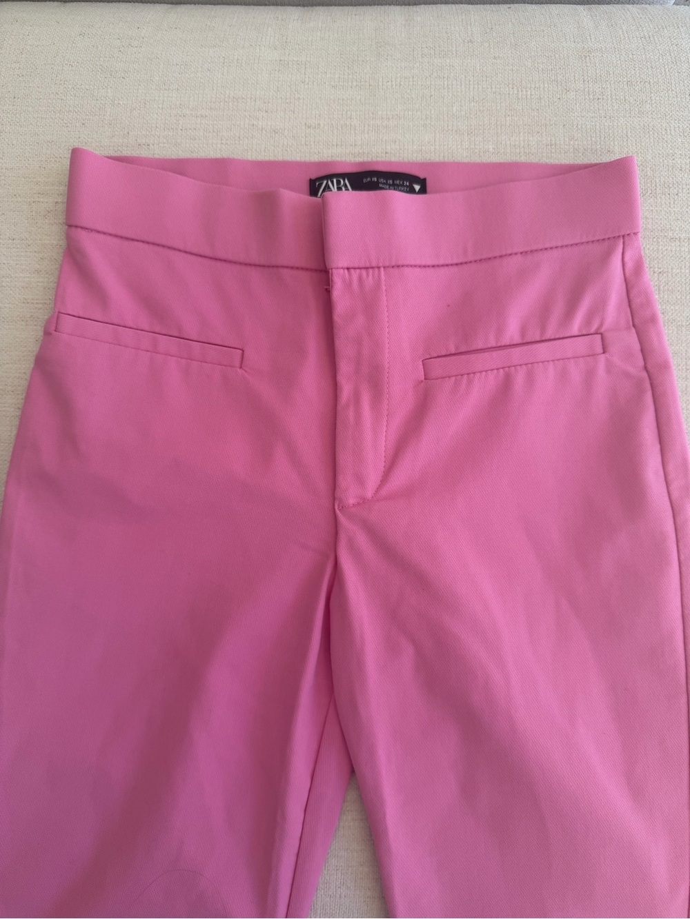 Zara Women's Pink Tailored Trousers